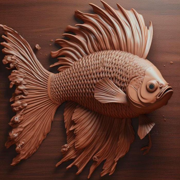Nature and animals (Betta picta 1, NATURE_1949) 3D models for cnc